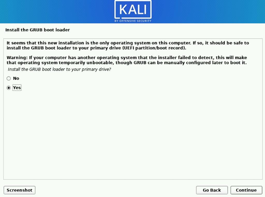 Kali Linux 2022.1 installation guide