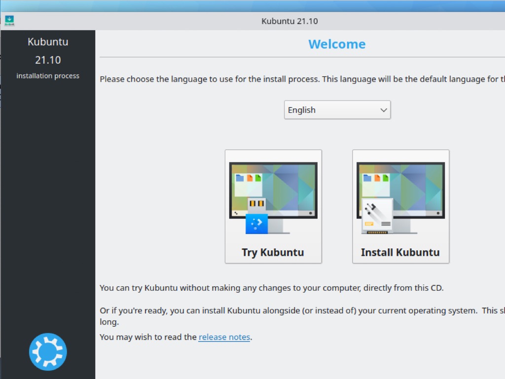 Kubuntu 21.10 installation guide